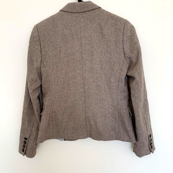 Banana Republic Womens Brown Tweed Wool Blazer 2P - Picture 2 of 4